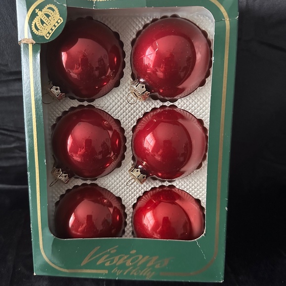 Visions by Holly set of 6 glass ornaments - Picture 1 of 4